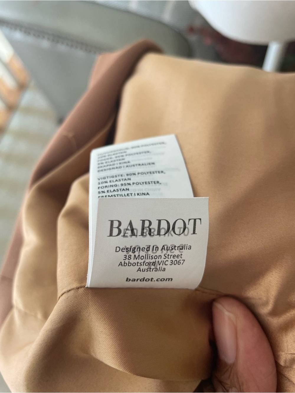 Bardot Camel Cutout Tailored Blazer - Picture 5 of 11